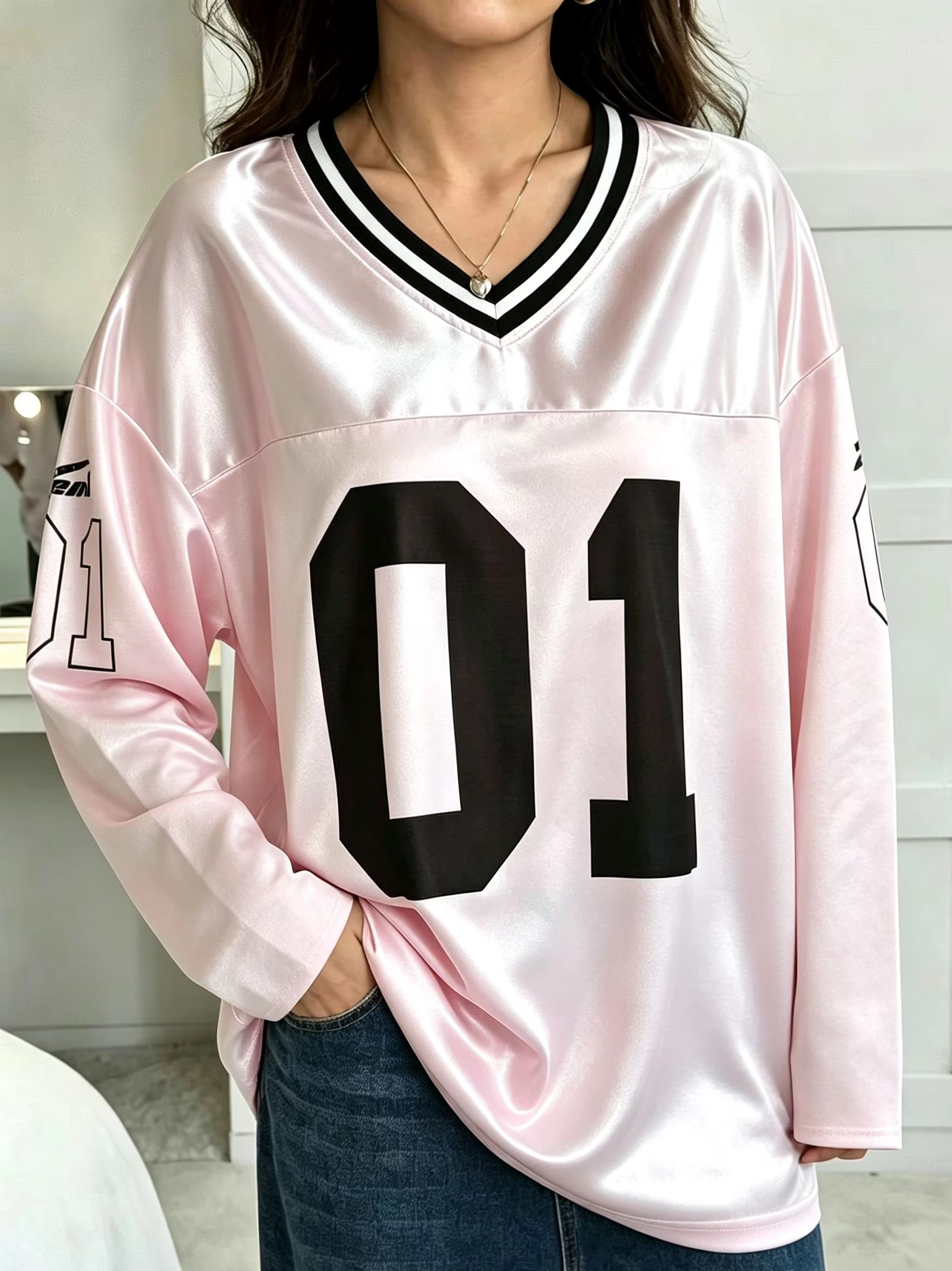 Vintage Fashion For Men - メンズ・レディース ヴィンテージ 長袖 オーバーサイズ 01 ナンバープリント