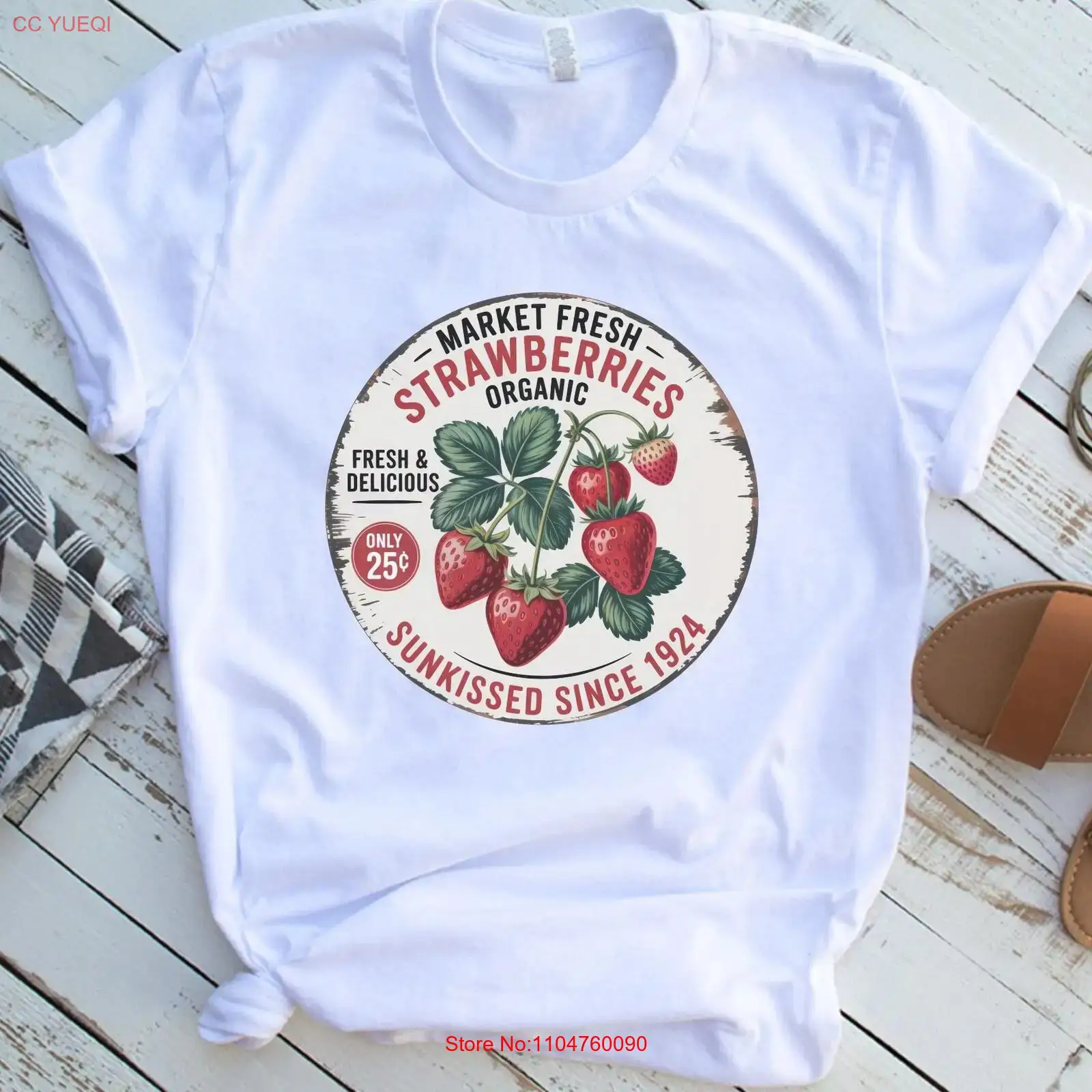 新鮮なイチゴ ヴィンテージ T シャツ オーガニック ストロ - Vintage Fashion Market のレビューと価格