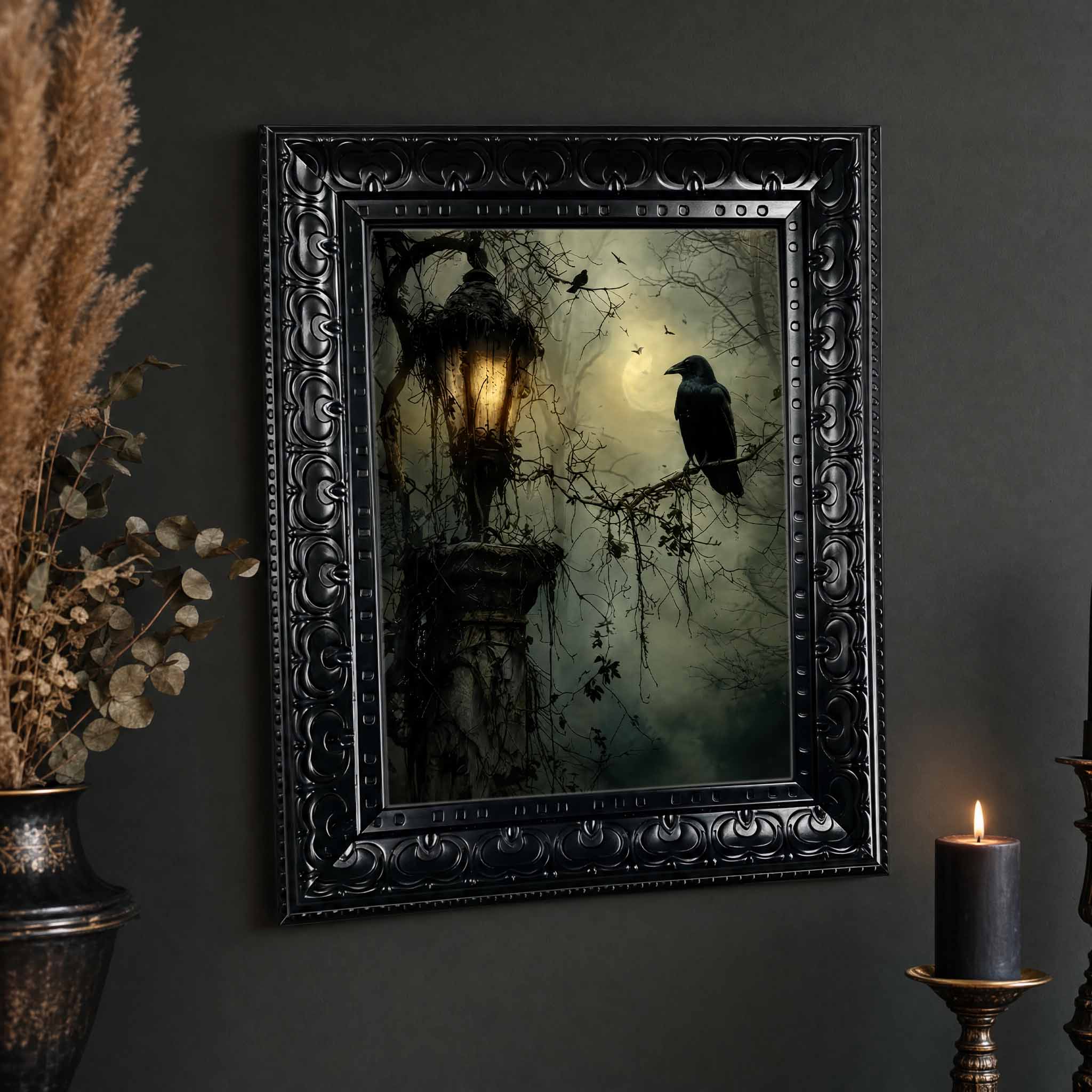ハロウィンウォールアート、フレーム付きキャンバスウォールアー - Vintage Fashion Wall Art のレビューと価格