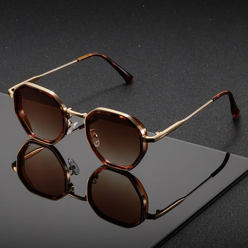 1 ペアユニセックスラウンドメタルファッショナブルなサングラ - Vintage Fashion Images のレビューと価格