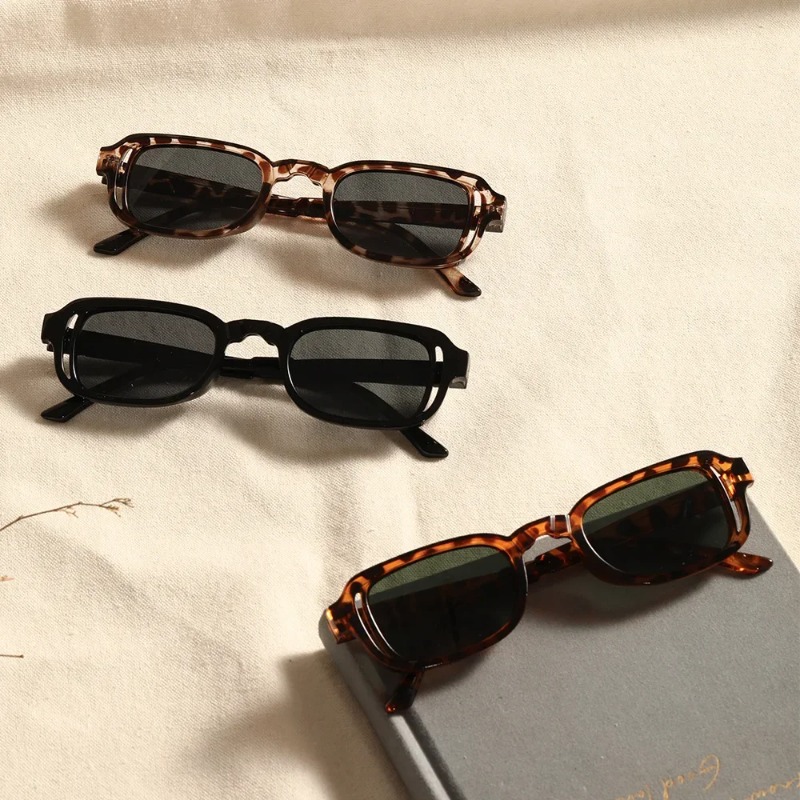 豪華な長方形サングラス女性オーバルヴィンテージブランドデザイ - Vintage Fashion Images のレビューと価格