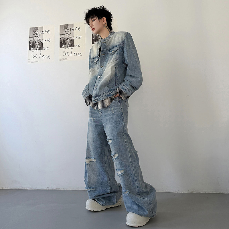 LUZHEN 2026 秋 ヴィンテージウォッシュデニム ツ - Vintage Fashion For Men のレビューと価格