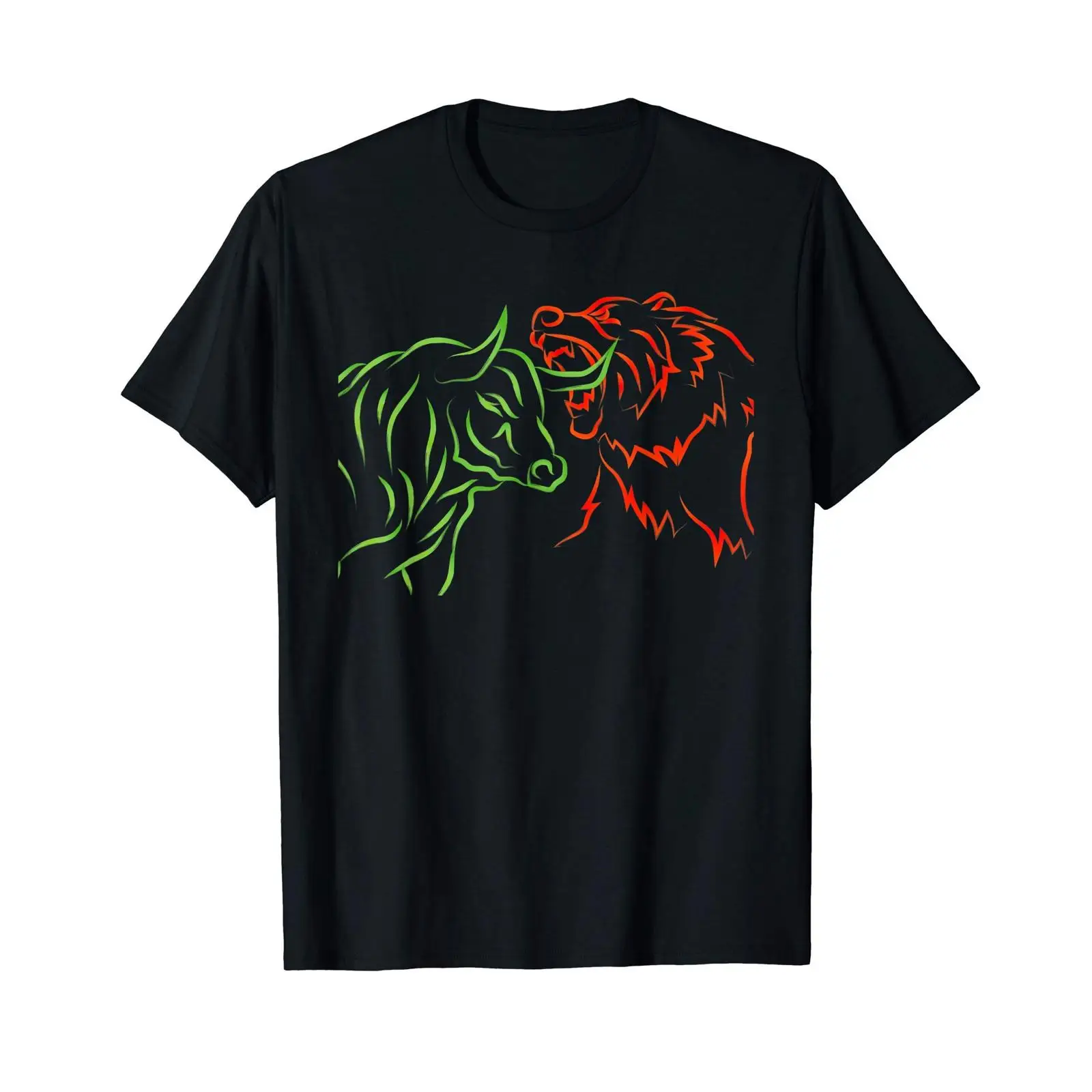 株式市場の「強気派」vs「弱気派」をテーマにしたTシャツ。ヴ - Vintage Fashion Market のレビューと価格