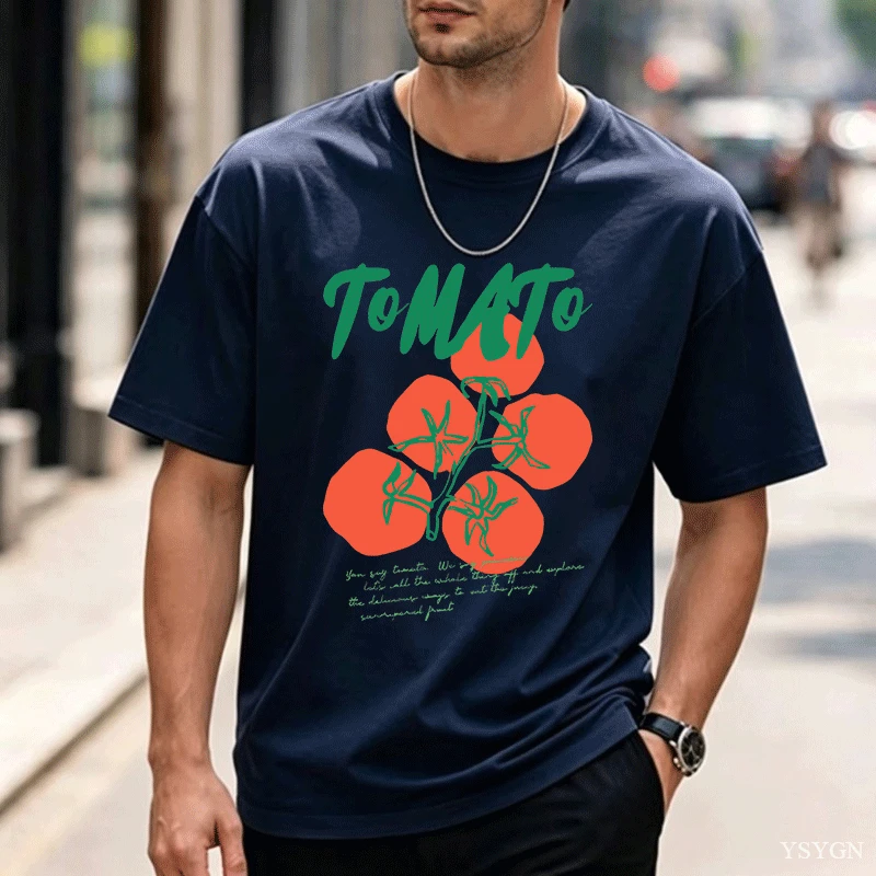 トマト柄Tシャツ、夏の庭をテーマにしたTシャツ、メンズ、レデ - Vintage Fashion Market のレビューと価格