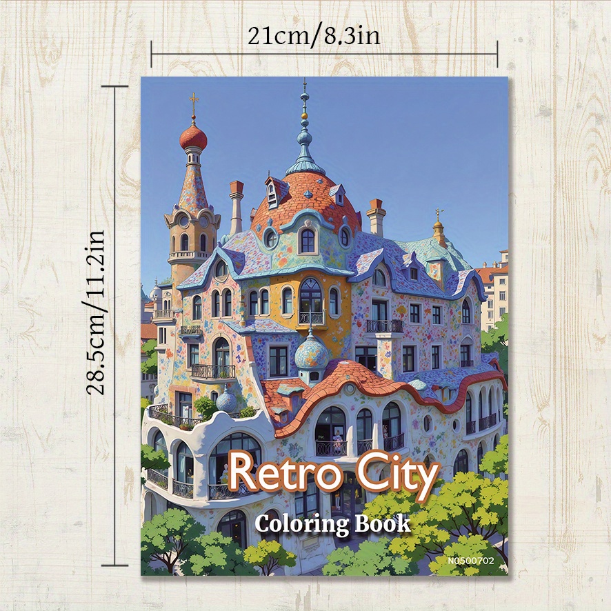 レトロシティ塗り絵ブック - 8.3×11.2インチ、22ペ - Vintage Fashion Coloring Book のレビューと価格