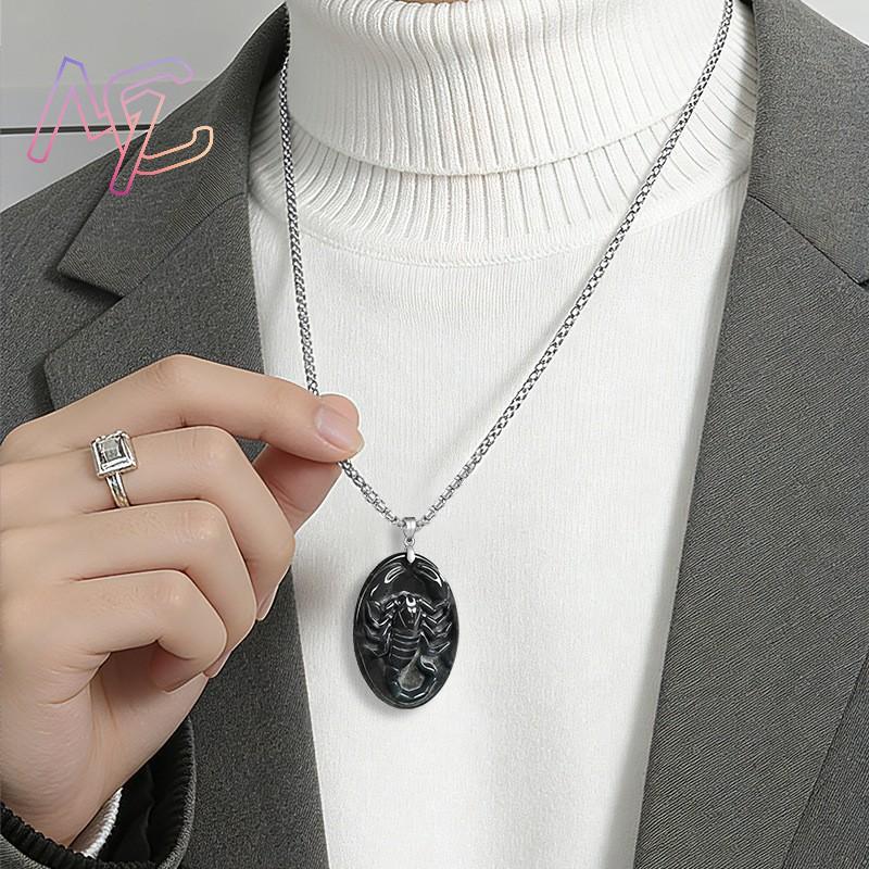 ミャンマー翡翠サソリペンダントネックレス高級デザイナーファッ - Vintage Fashion のレビューと価格