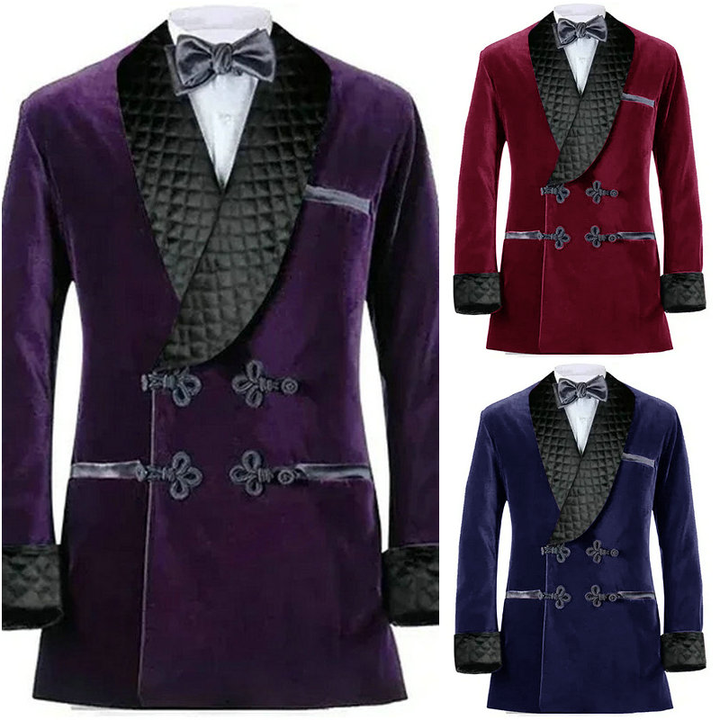 ダブルブレストベルベットスーツ,スペインの水ギセルスーツ,フ - Velvet Blazer Vintage のレビューと価格