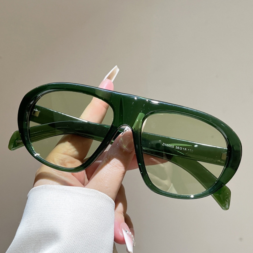 新しい特大パイロットサングラス女性男性ヴィンテージブランドサ - Vintage Fashion Images のレビューと価格