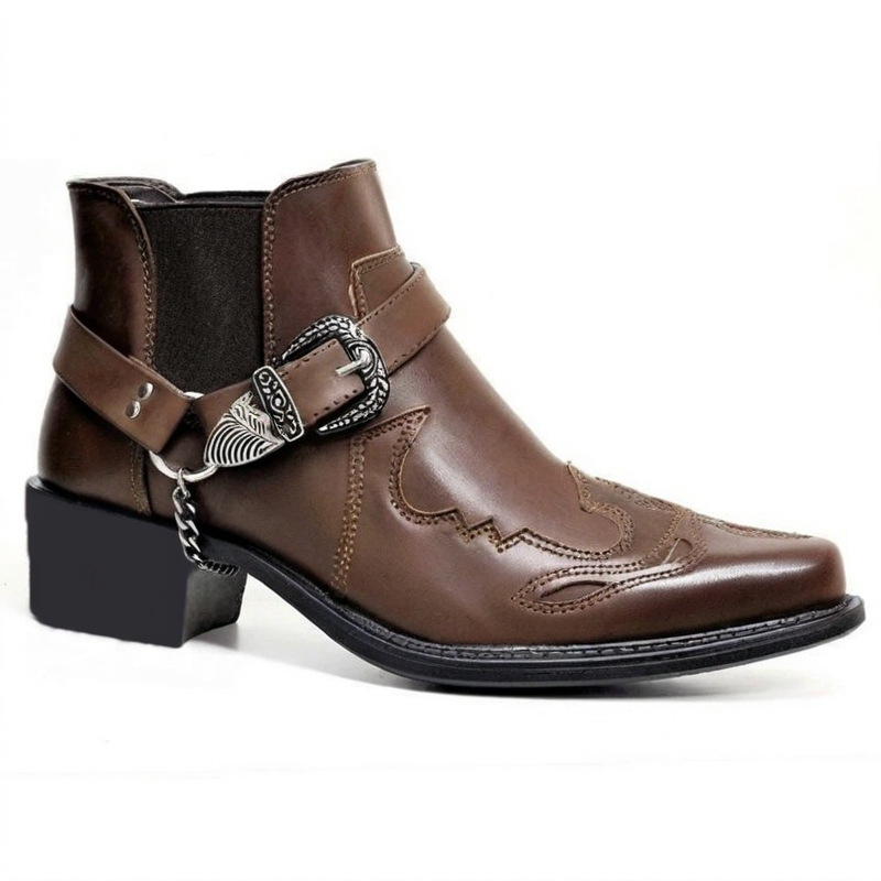 秋のメンズファッション：ヴィンテージ風カウボーイブーツ、レザ - Vintage Fashion For Men のレビューと価格
