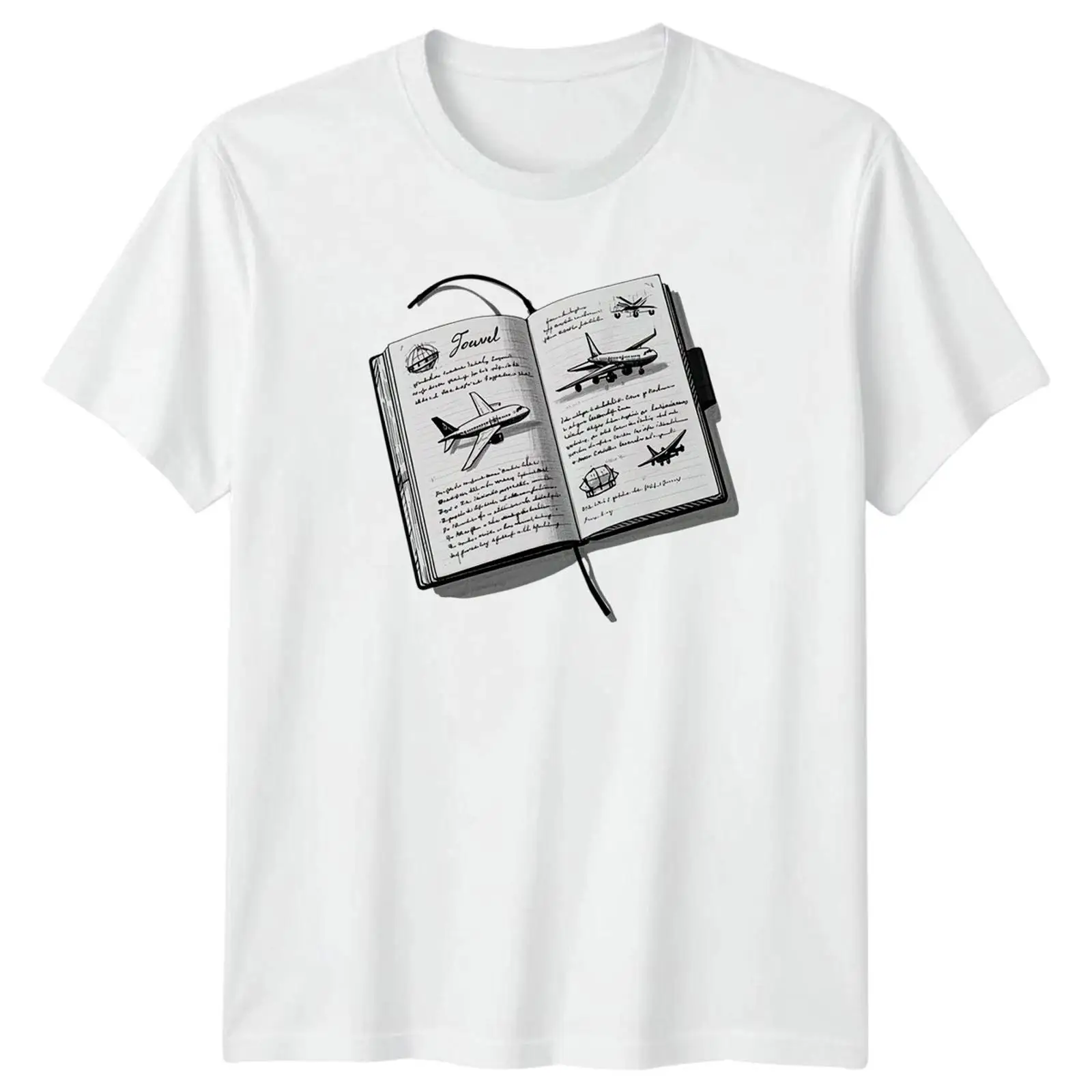 トラベルジャーナルスケッチTシャツ Luftfahrt Ge - Vintage Fashion Journal のレビューと価格